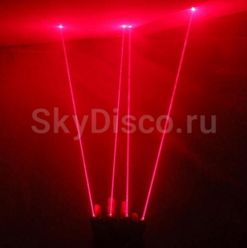 Лазерная перчатка SkyDisco Laser Gloves Red Right фото 3