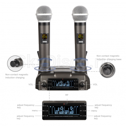 Комплект караоке для дома SkyDisco Karaoke Home Set 3: приставка с баллами, микрофоны, диск 2000 песен фото 2