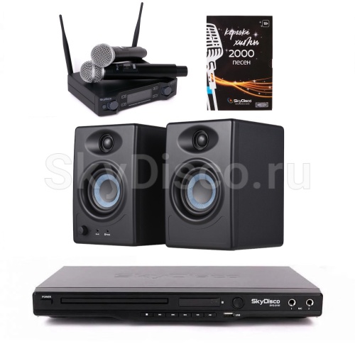 Домашняя караоке-система SkyDisco Karaoke Home Set+SM-3BT с микрофонами и акустикой
