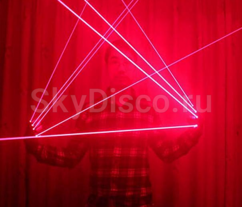 Лазерная перчатка SkyDisco Laser Gloves Red Right фото 5