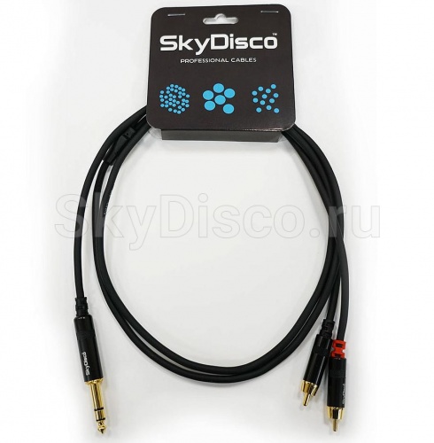 Кабель Skydisco Stereo Jack 6.3 "папа" - 2х RCA "папа" 3 м