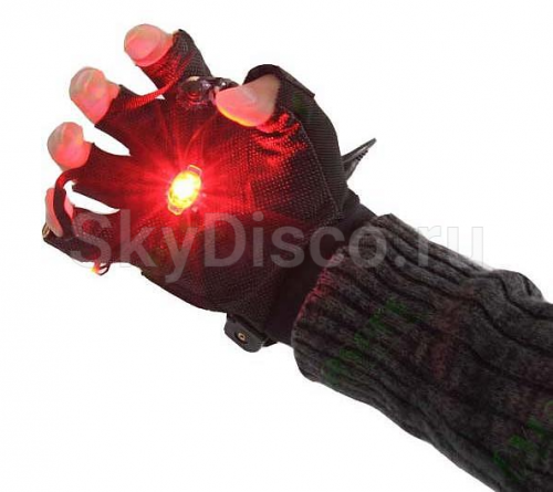 Лазерная перчатка SkyDisco Laser Gloves Red Right фото 2