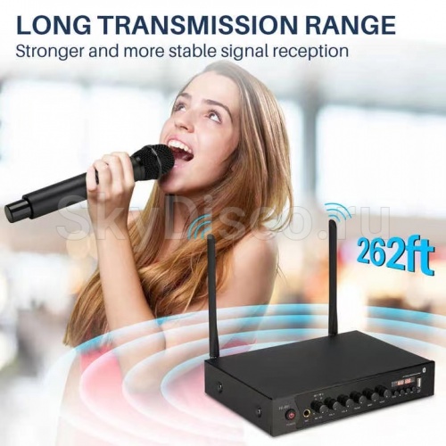 Вокальная радиосистема с двумя микрофонами SkyDisco MIC-WL12 фото 2