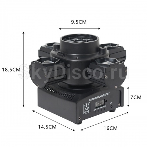 Вращающаяся голова с комбинированным эффектом SkyDisco MH30 mini фото 3