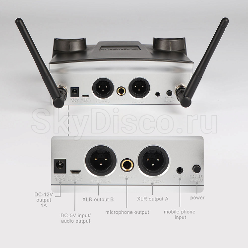 Беспроводные аккумуляторные микрофоны SkyDisco MIC-WL25 фото 4