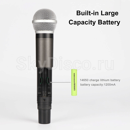 Беспроводные аккумуляторные микрофоны SkyDisco MIC-WL25 фото 6
