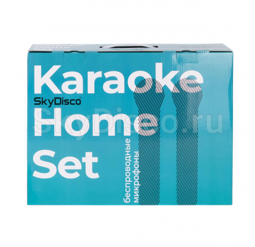 Караоке с акустикой и микрофонами SkyDisco Karaoke Home Set Music Pro: приставка с баллами, микрофоны, колонки 2.0, диск 2000 песен фото 14